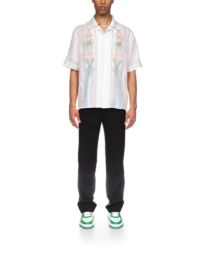 Chemise en lin à manches courtes Le Fil De La Musique