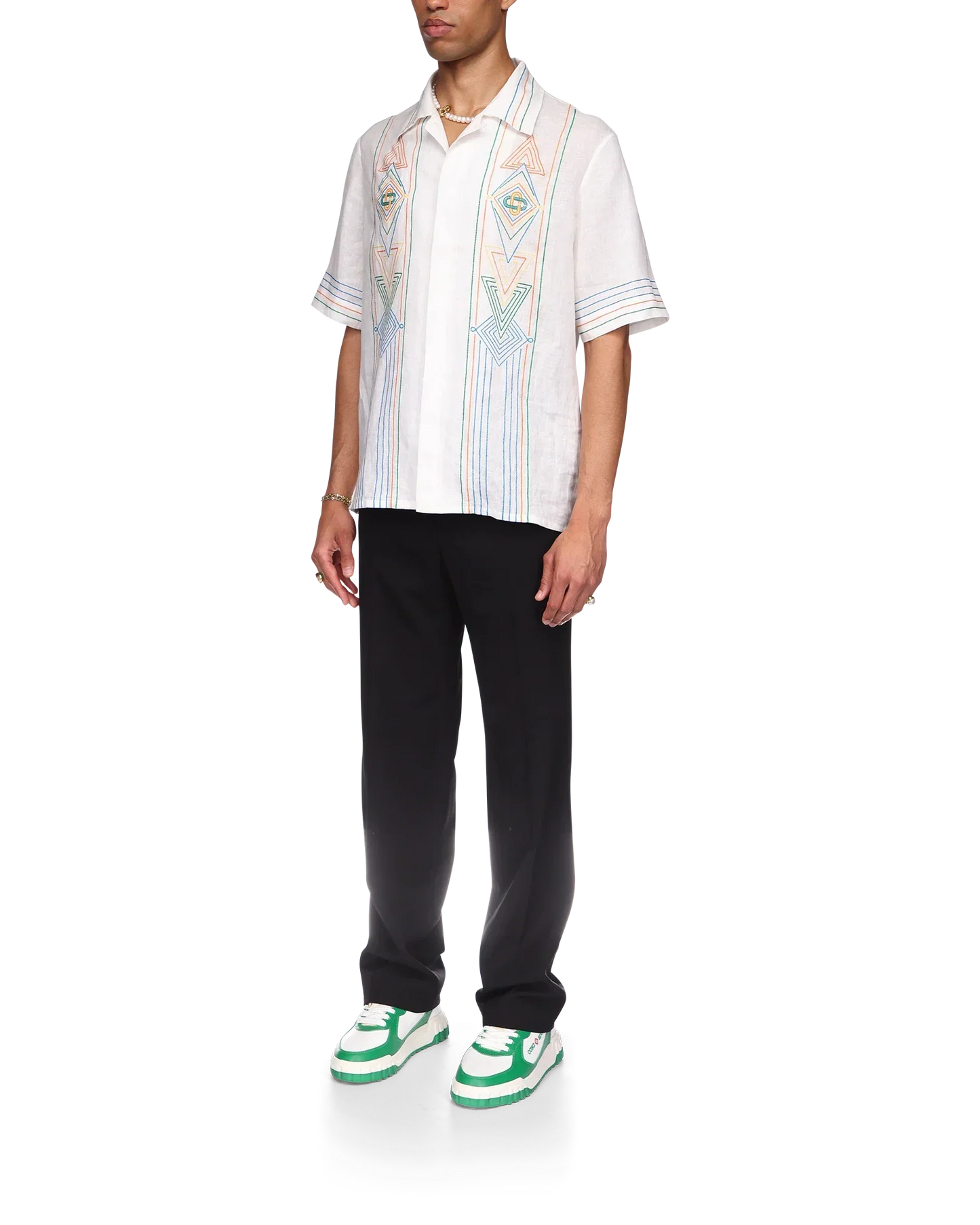 Chemise en lin à manches courtes Le Fil De La Musique