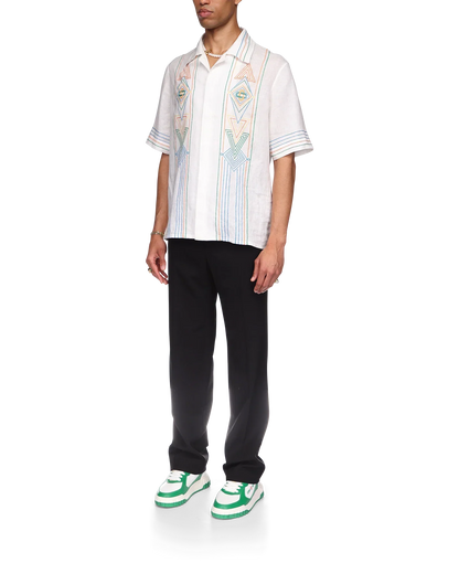 Chemise en lin à manches courtes Le Fil De La Musique
