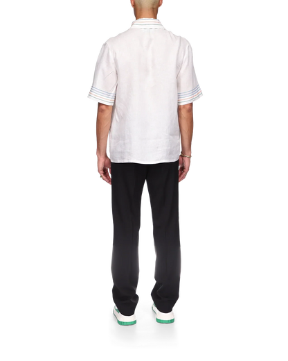 Chemise en lin à manches courtes Le Fil De La Musique