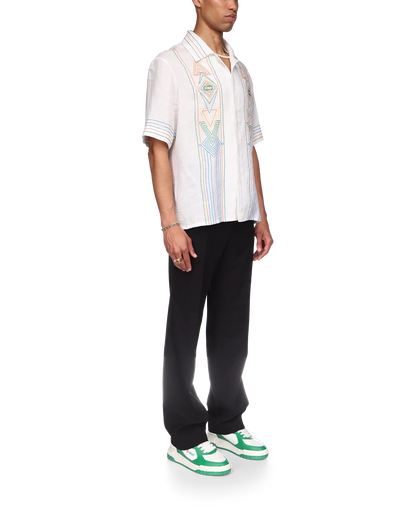 Chemise en lin à manches courtes Le Fil De La Musique
