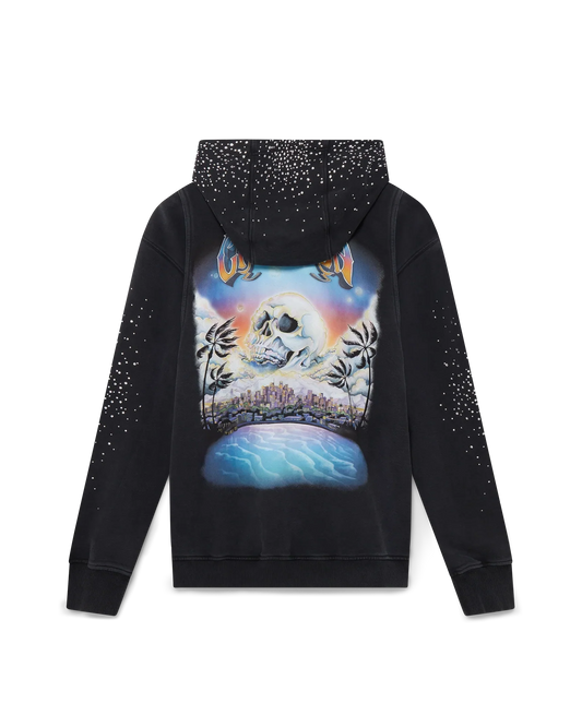 La Pr¨¦monition Crystal Embellished Zip Hooded Sweatshirt