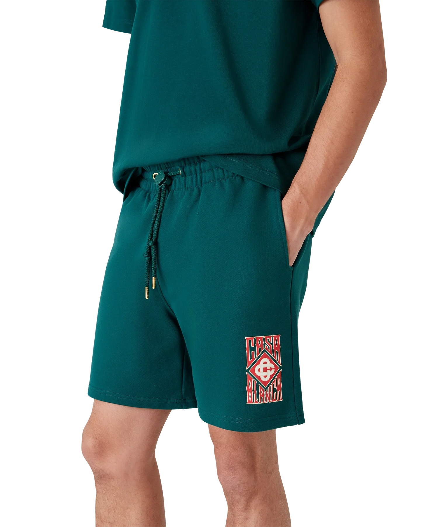 Short en molleton avec logo gothique