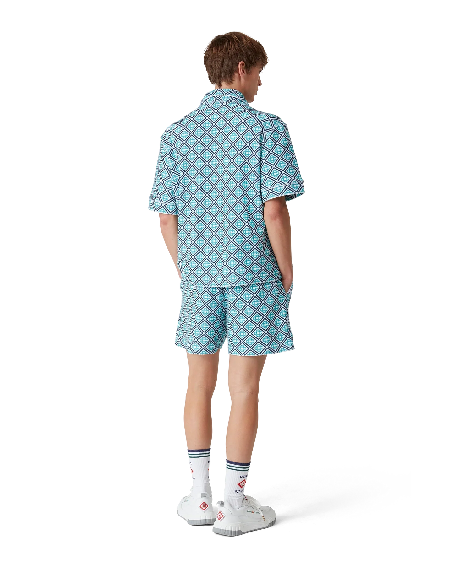 Shorts en tissu éponge monogrammé