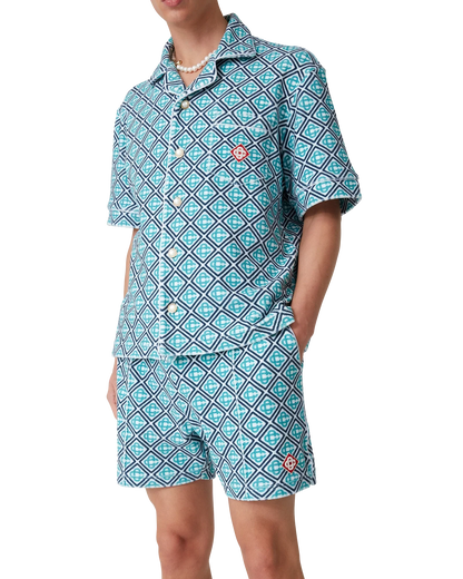 Shorts en tissu éponge monogrammé