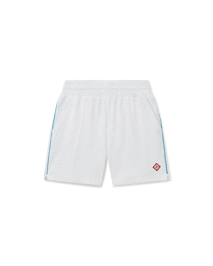 Short de tennis en tissu éponge rayé