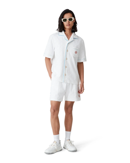 Short de tennis en tissu éponge rayé