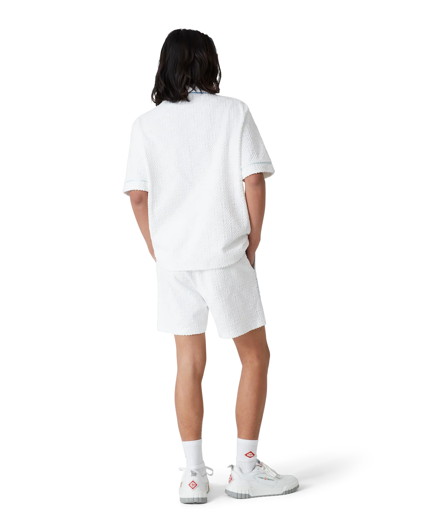 Short de tennis en tissu éponge rayé