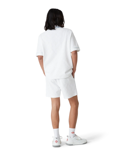 Short de tennis en tissu éponge rayé