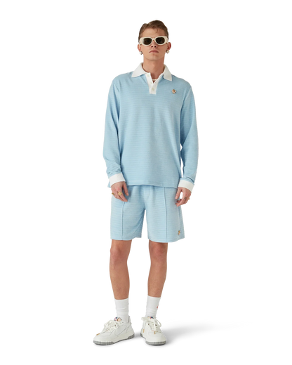 Shorts rayés en velours