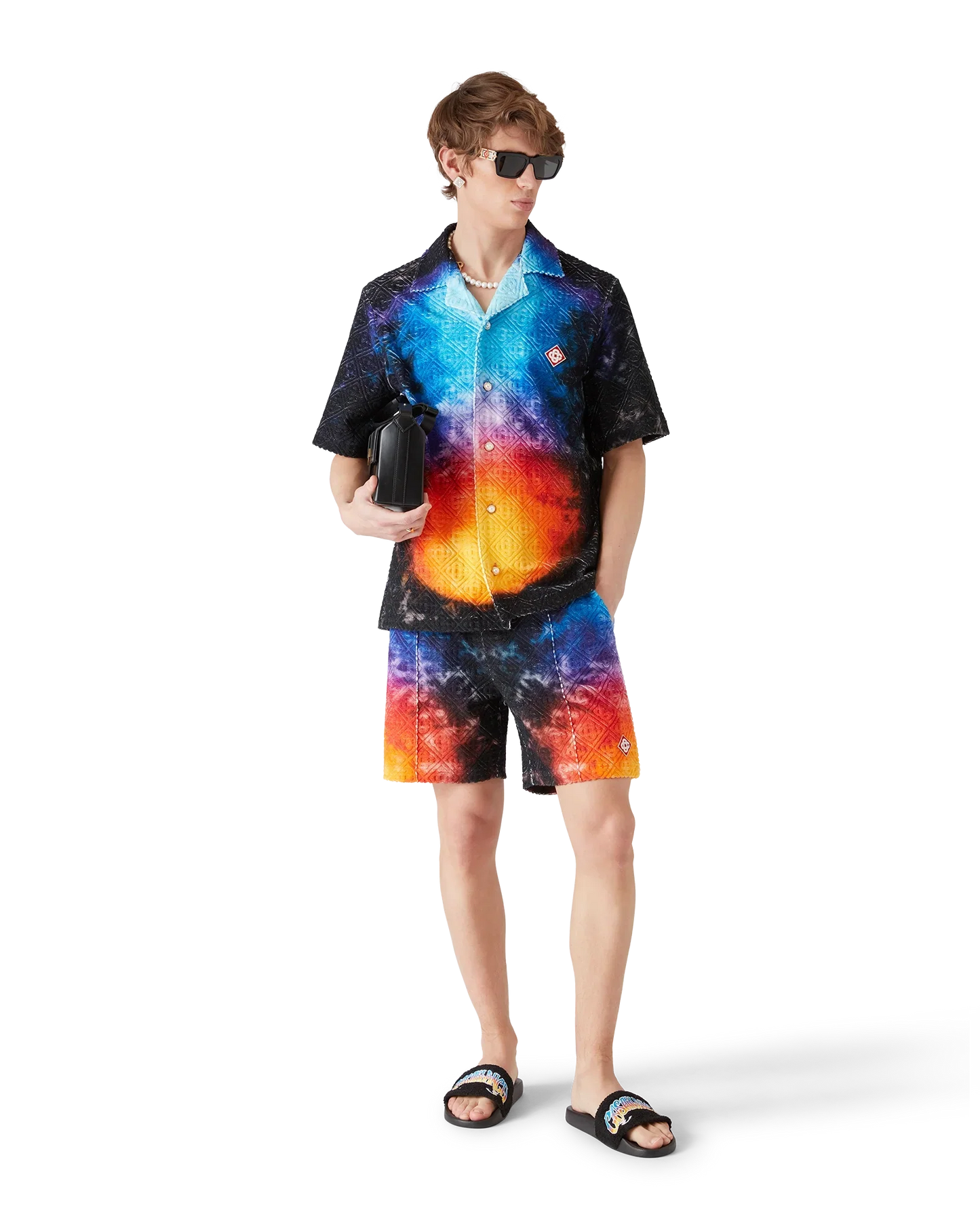 Shorts en tissu éponge dégradé