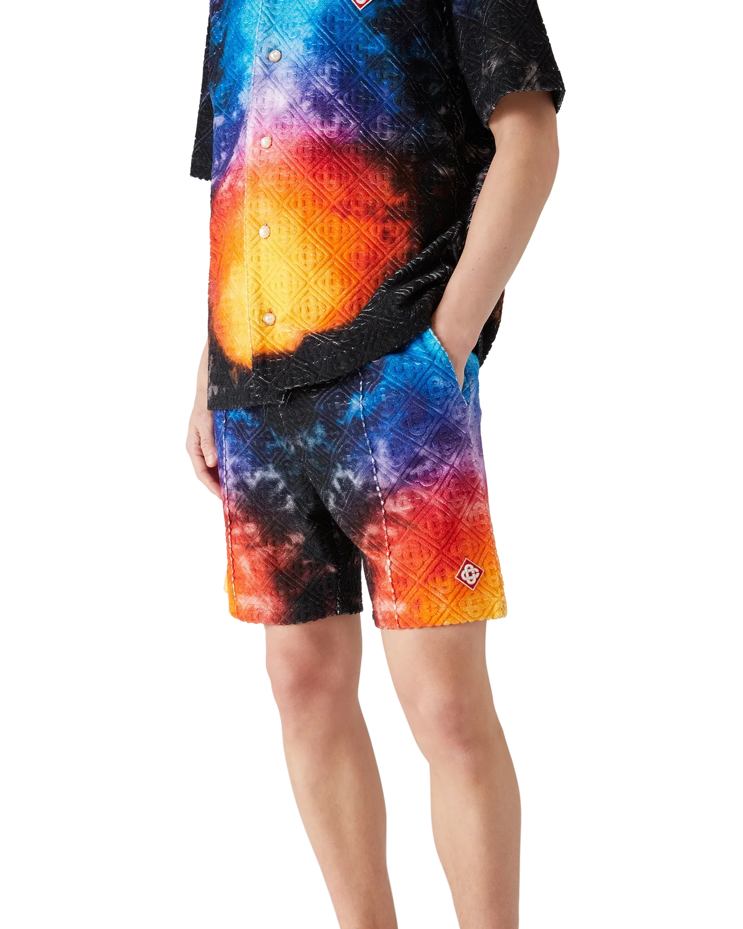 Shorts en tissu éponge dégradé