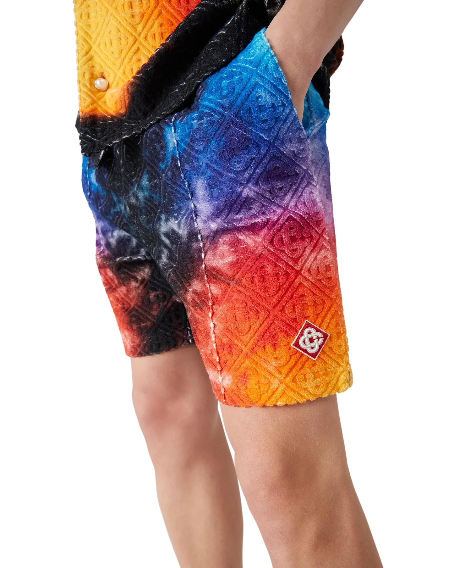 Shorts en tissu éponge dégradé