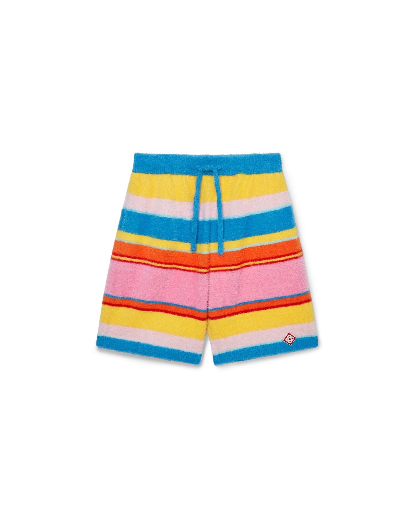 Short oversize en maille rayée duveteuse