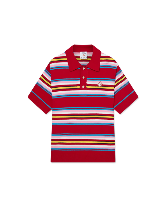 Stripe Oversized Polo Shirt
