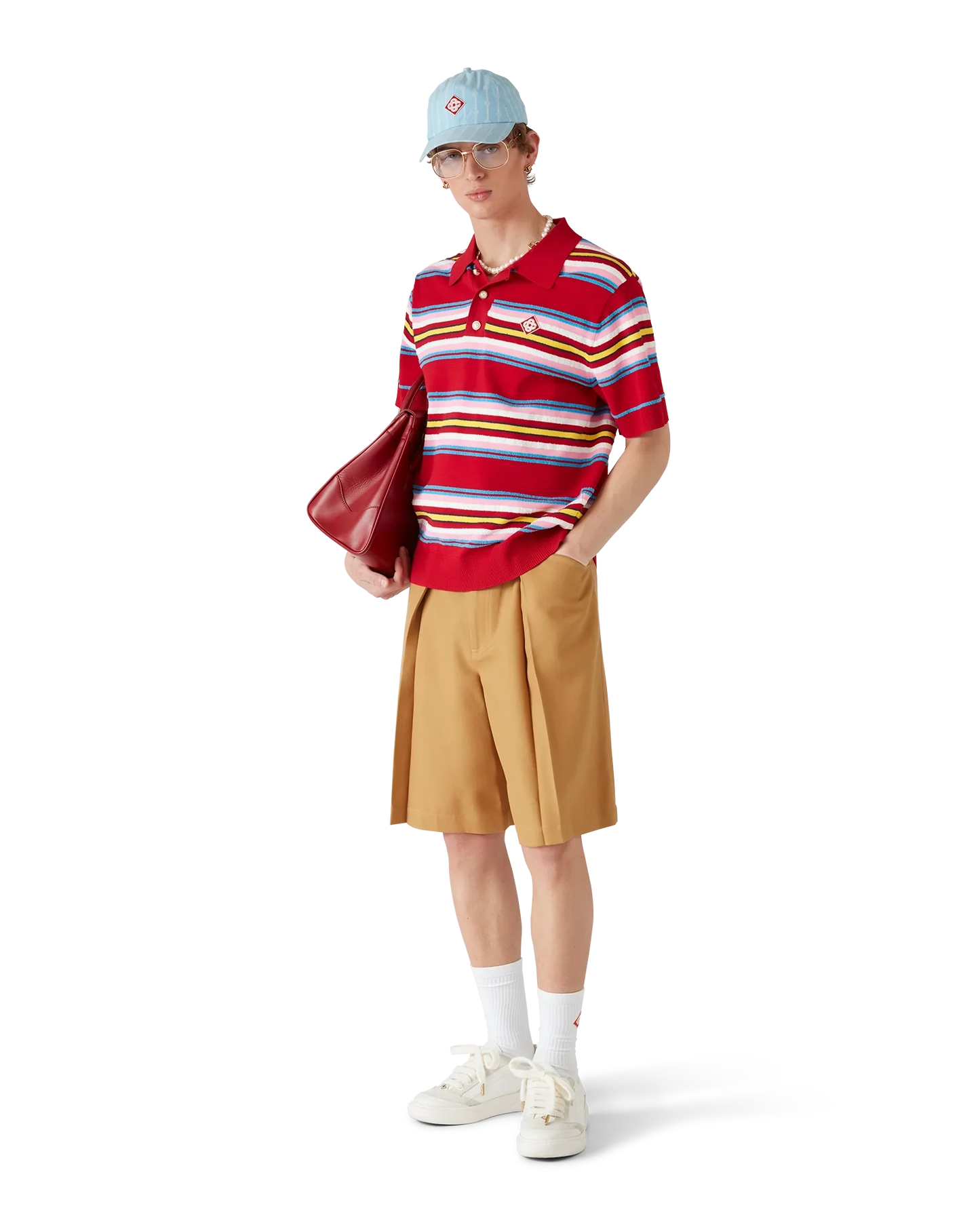 Polo rayé surdimensionné