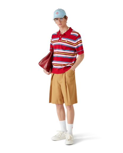 Polo rayé surdimensionné