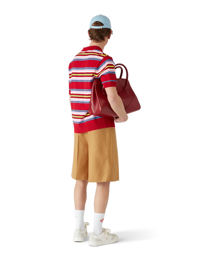 Polo rayé surdimensionné