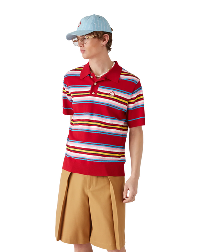 Polo rayé surdimensionné