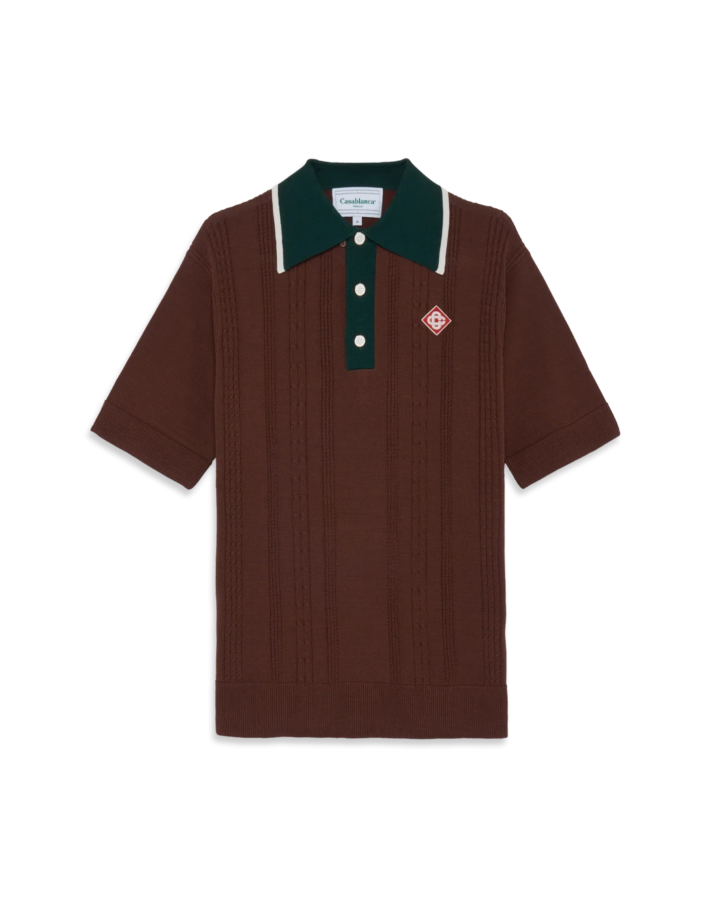 Polo surdimensionné en maille torsadée