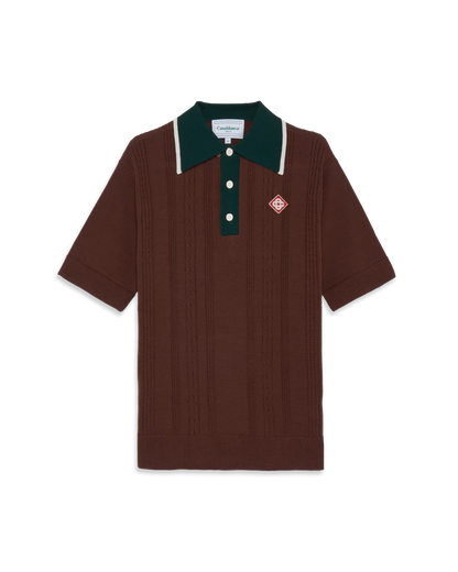 Polo surdimensionné en maille torsadée