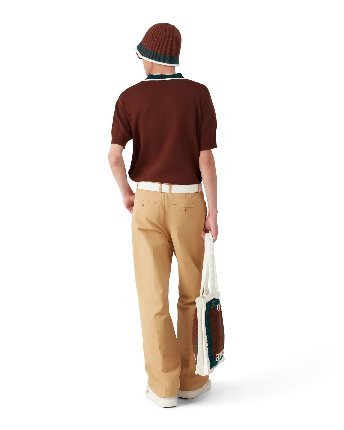 Polo surdimensionné en maille torsadée