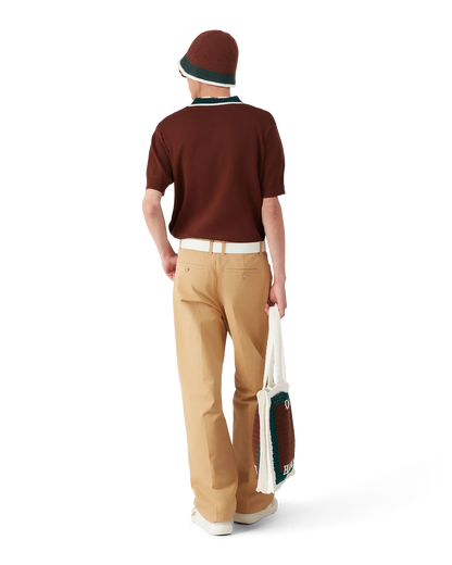 Polo surdimensionné en maille torsadée