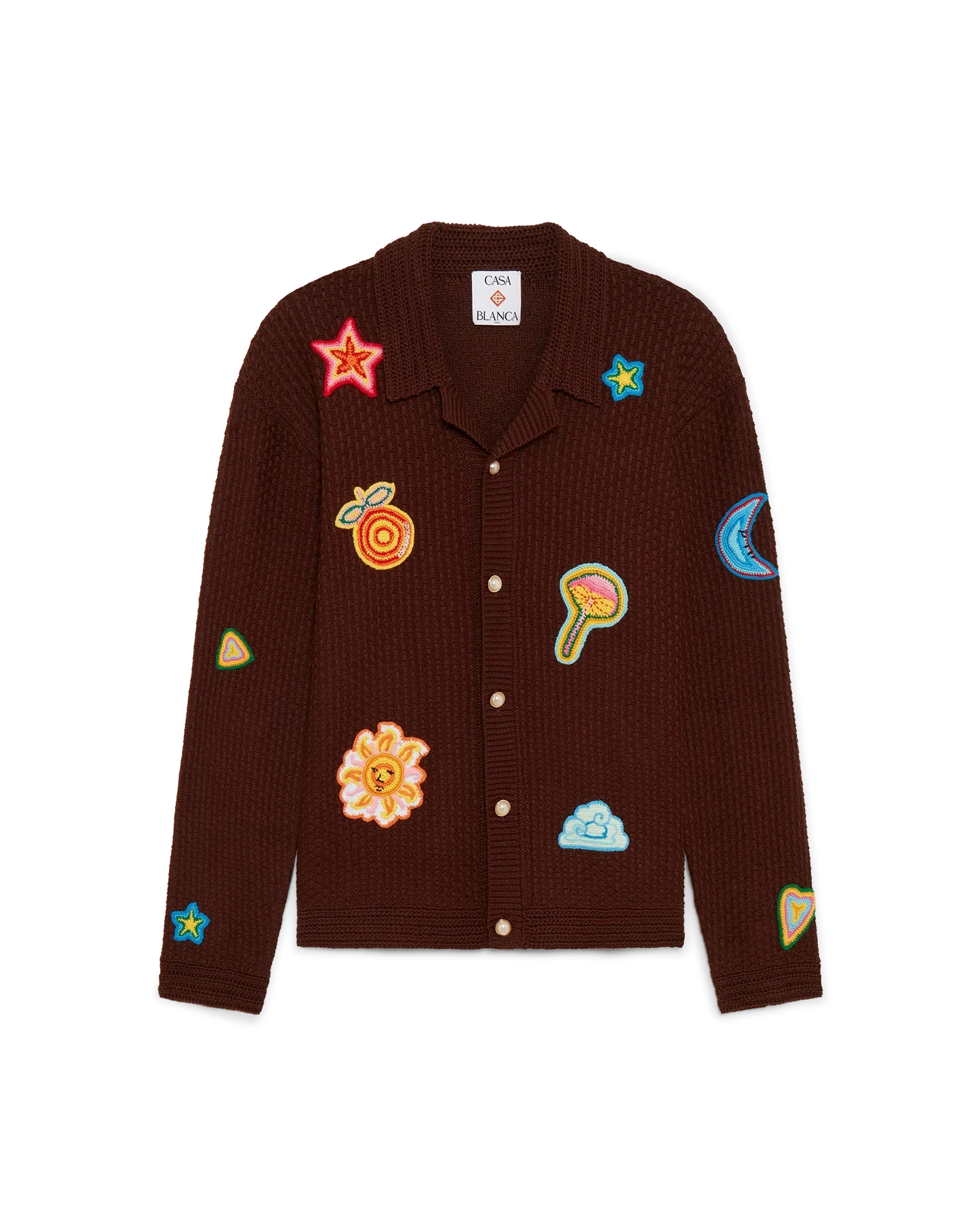 Chemise à manches longues en crochet à motif