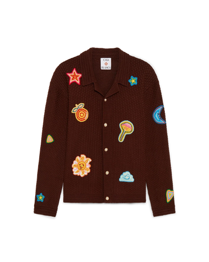 Chemise à manches longues en crochet à motif