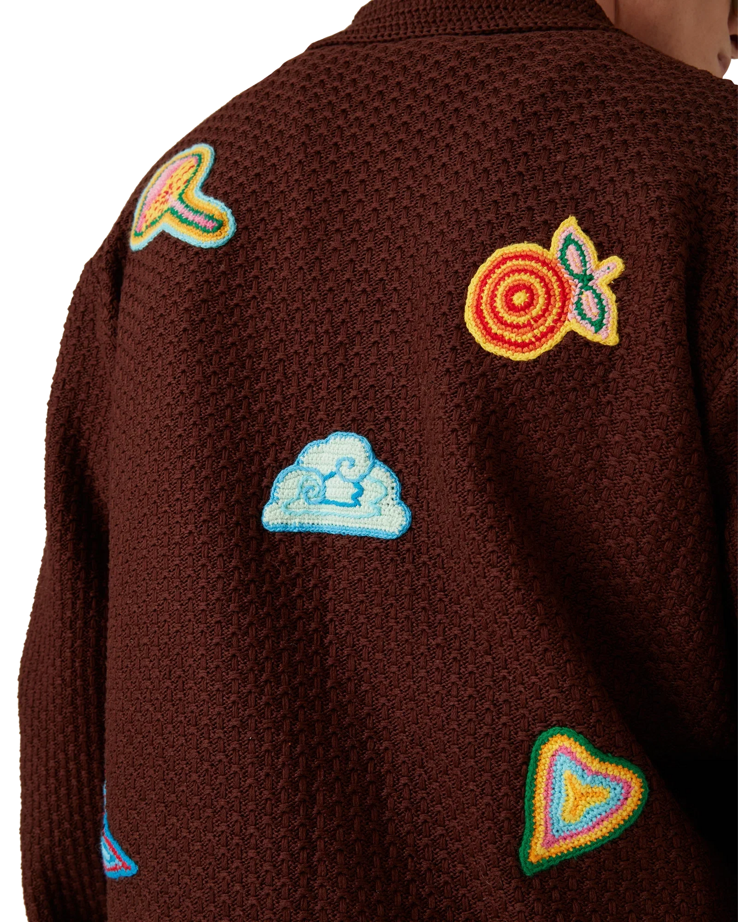 Chemise à manches longues en crochet à motif