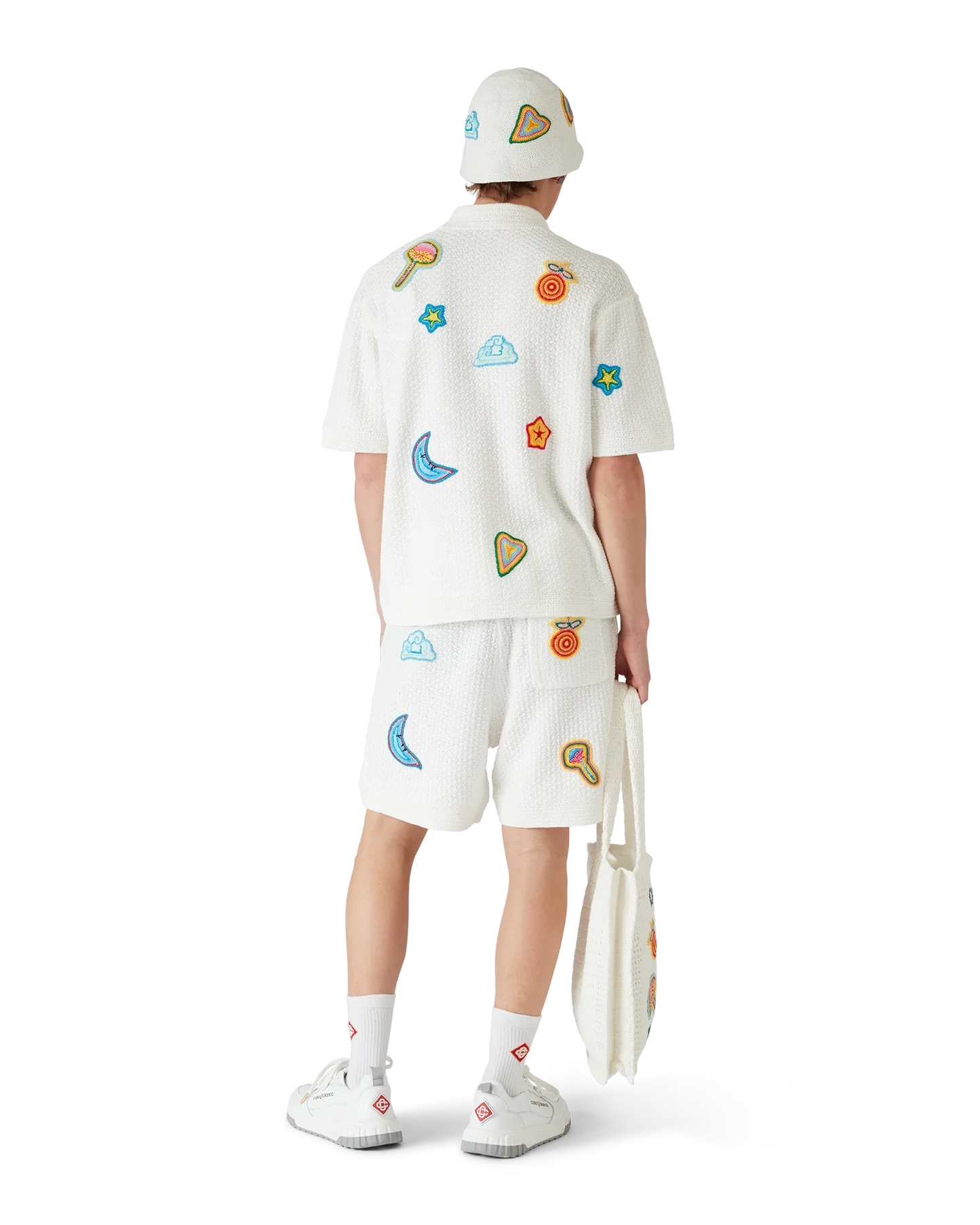 Chemise courte en crochet à motifs