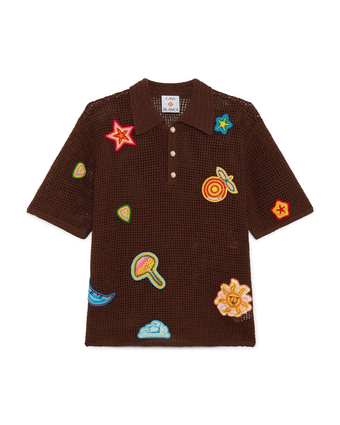 Polo au crochet à motif