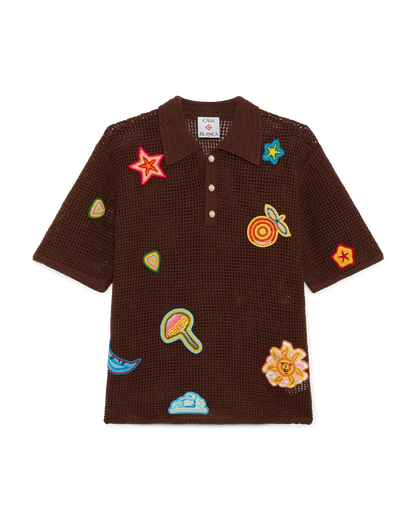 Polo au crochet à motif