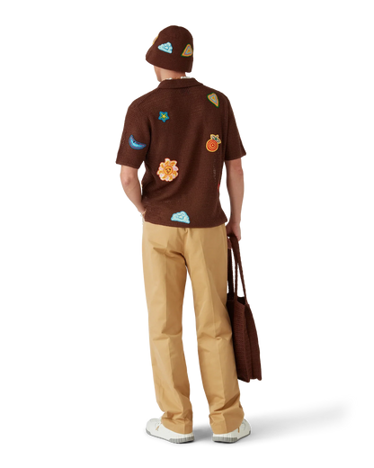 Polo au crochet à motif