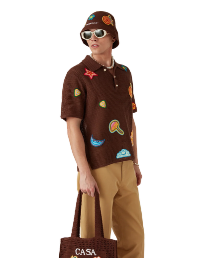Polo au crochet à motif