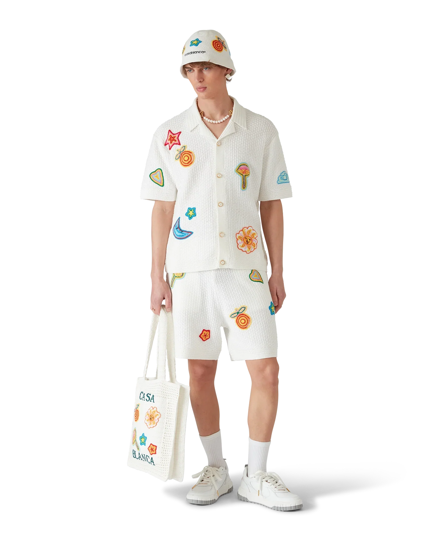 Shorts au crochet à motifs