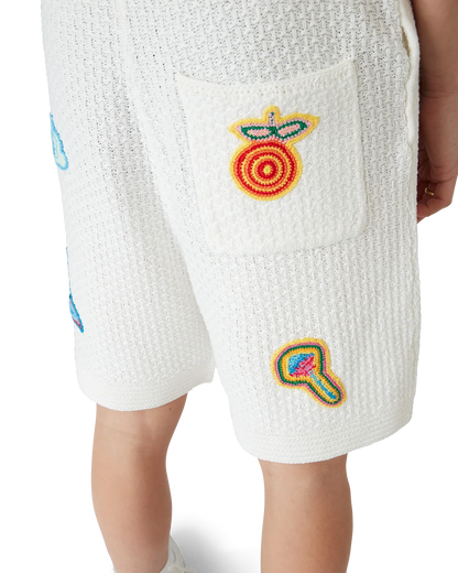Shorts au crochet à motifs