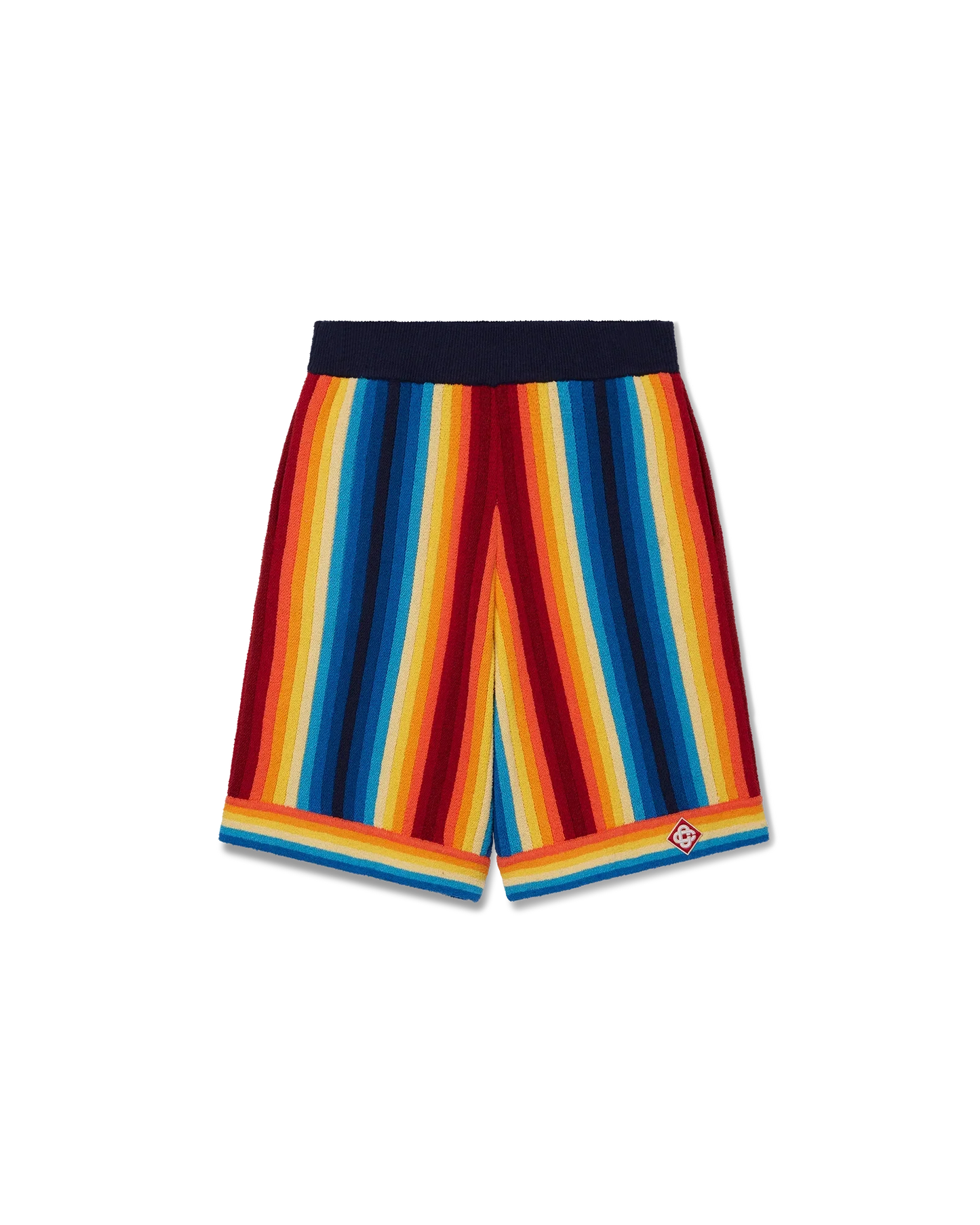 Shorts en tissu éponge rayé dégradé
