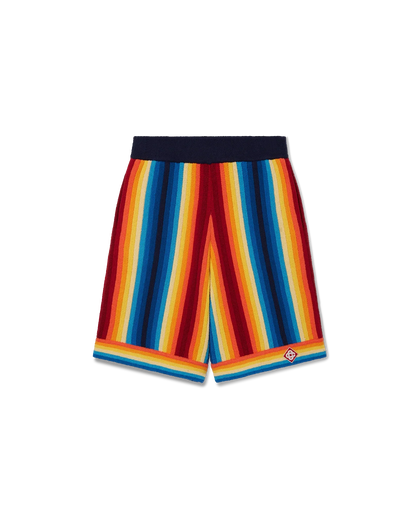 Shorts en tissu éponge rayé dégradé