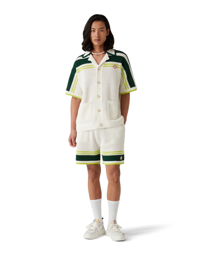 Chemise de tennis en crochet à manches courtes