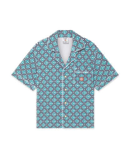 Chemise éponge monogrammée à manches courtes