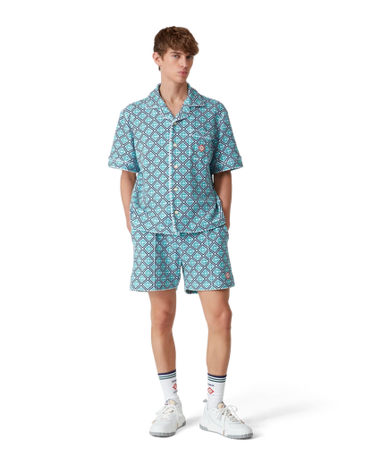 Chemise éponge monogrammée à manches courtes