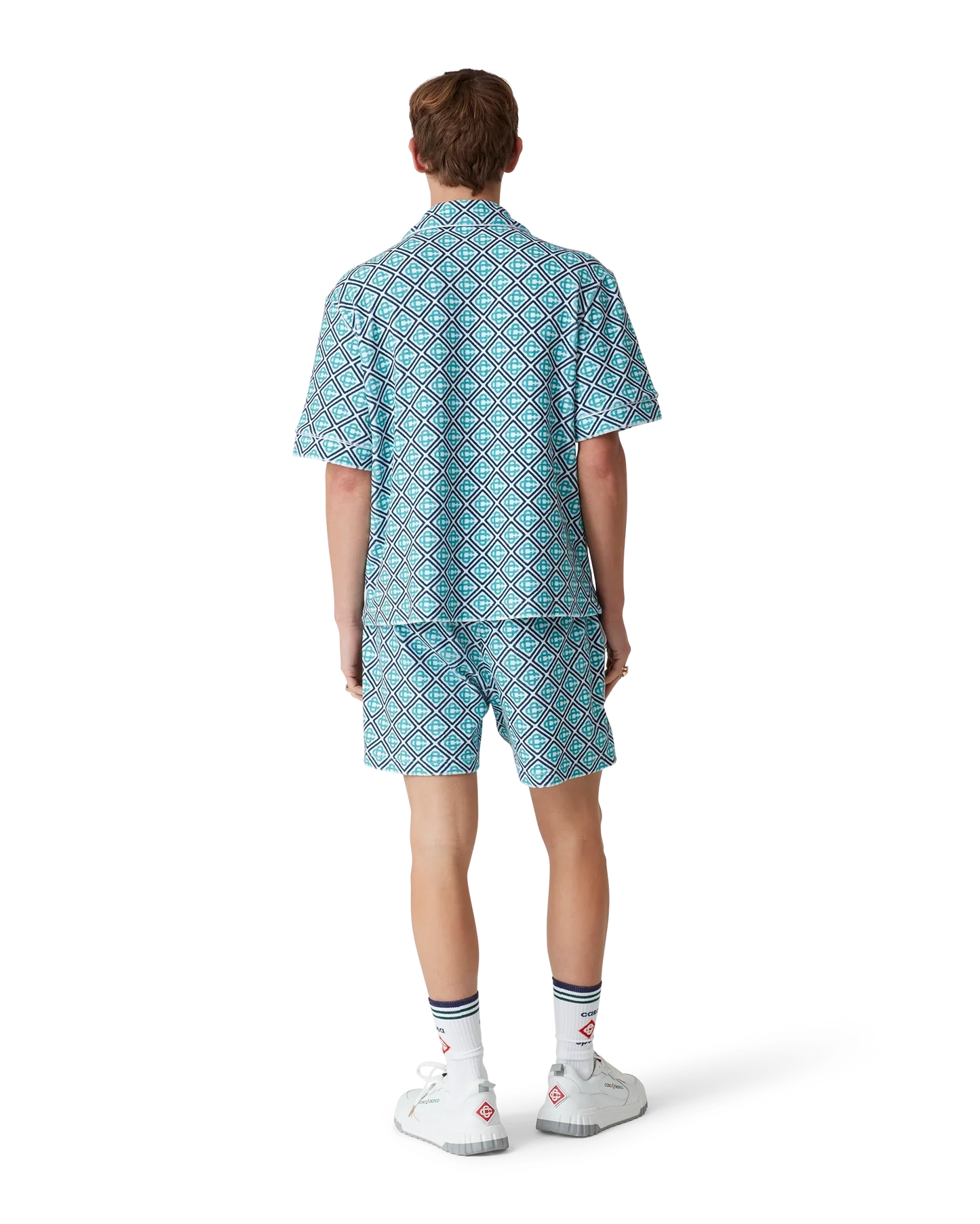 Chemise éponge monogrammée à manches courtes