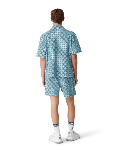 Chemise éponge monogrammée à manches courtes