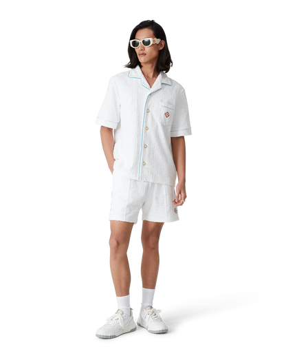 Chemise éponge à manches courtes rayures tennis