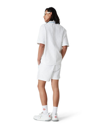 Chemise éponge à manches courtes rayures tennis