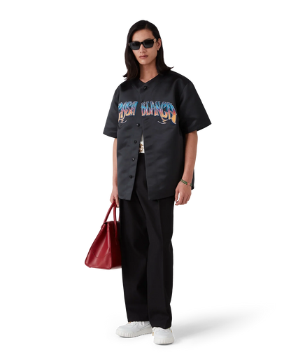 Chemise de baseball gothique à manches courtes