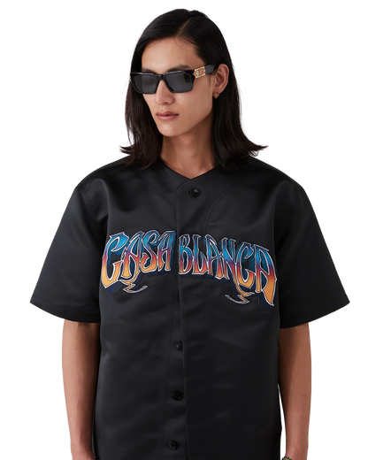 Chemise de baseball gothique à manches courtes