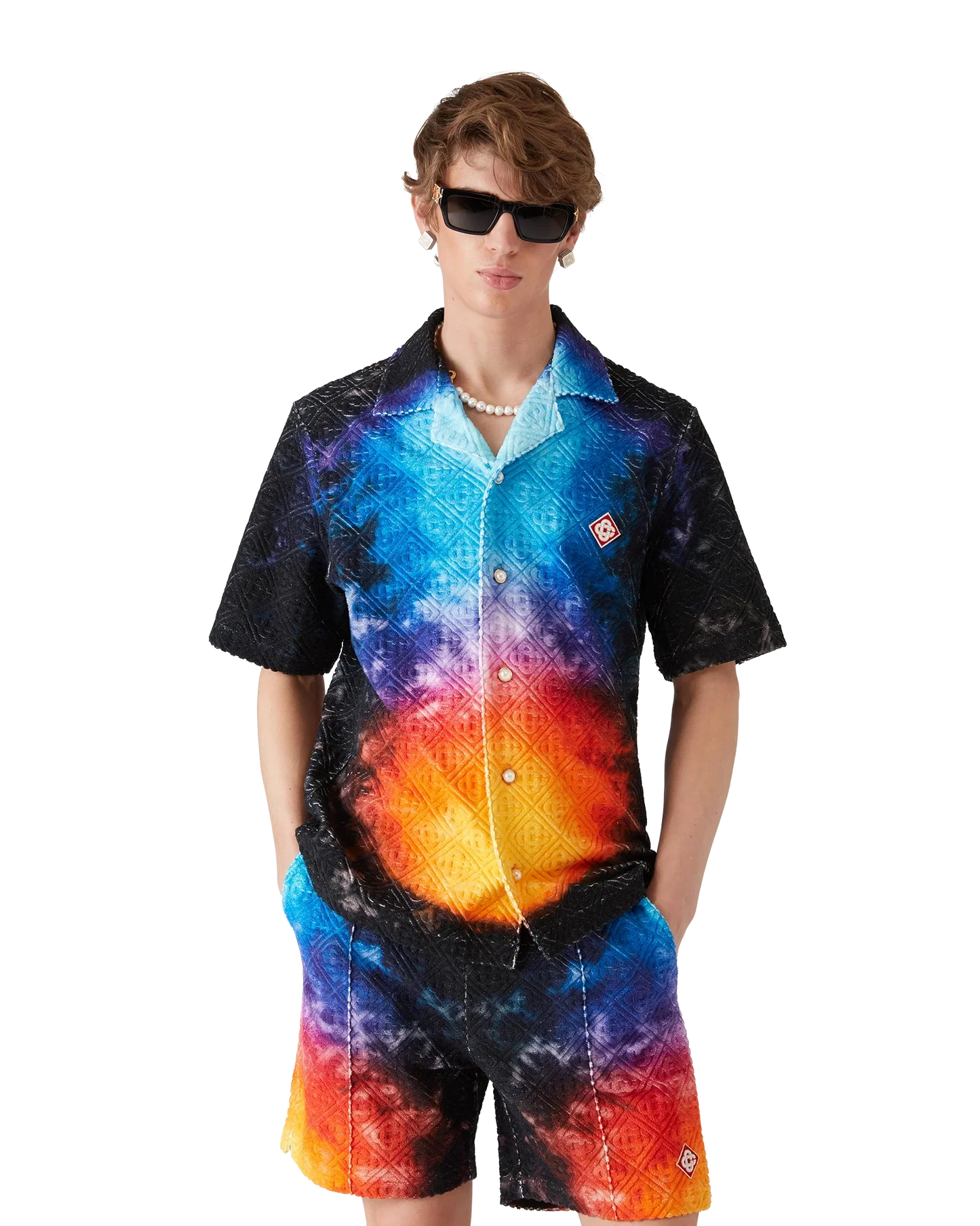 Chemise Éponge Dégradée à Manches Courtes
