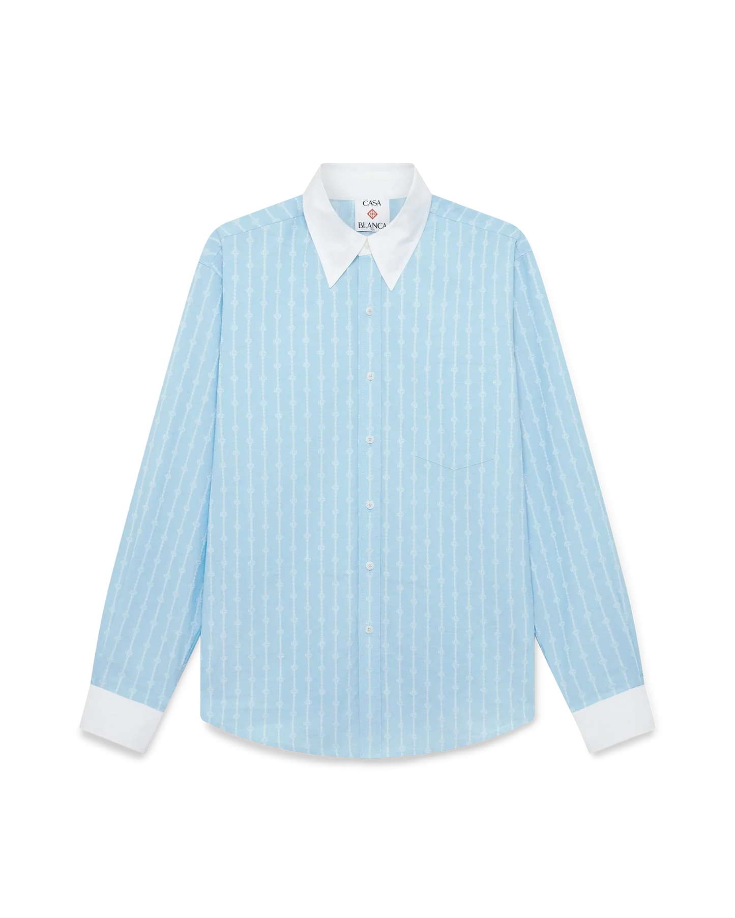 Chemise à manches longues jacquard Laurel Stripe